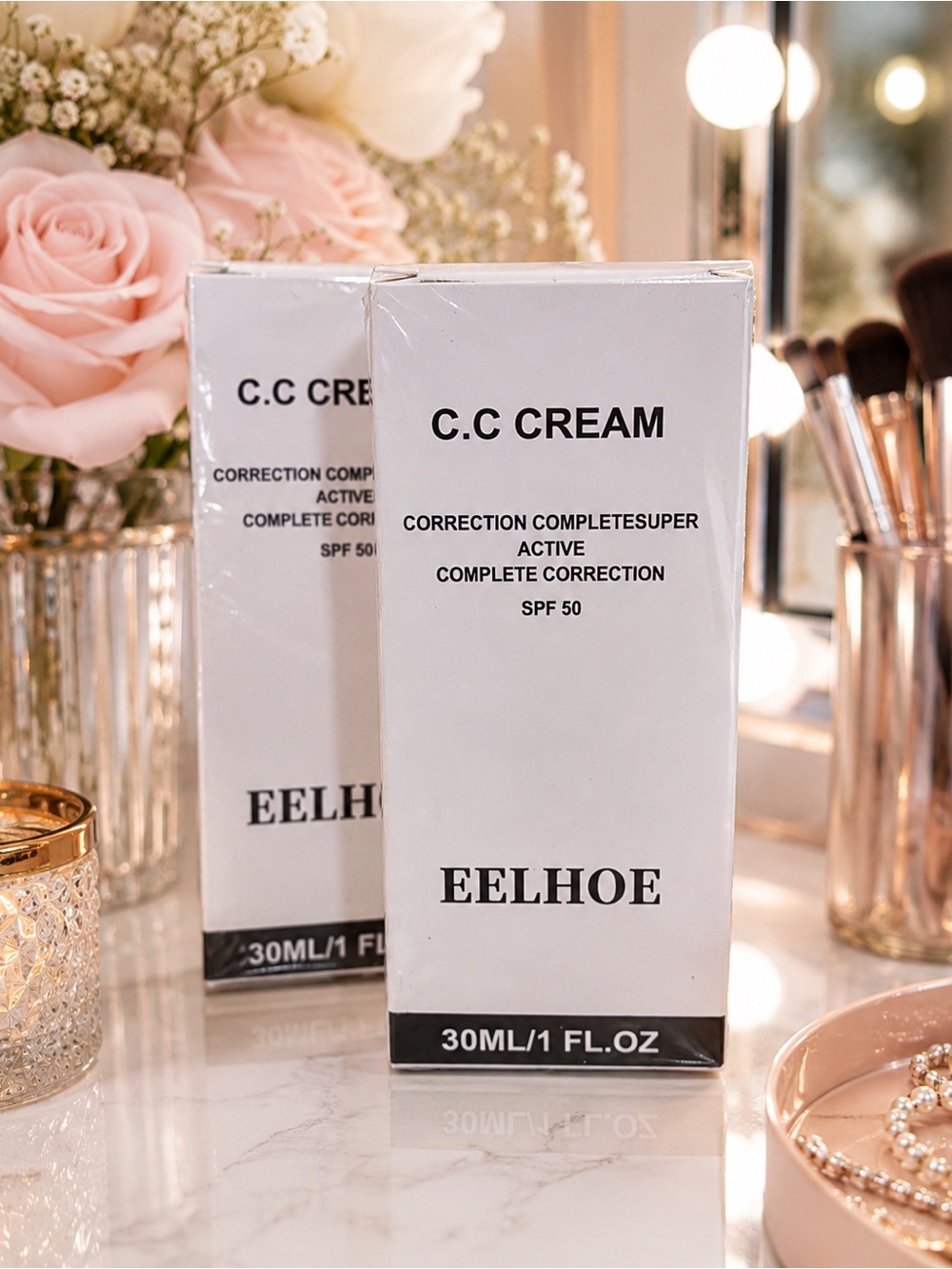 EELHOE CC Cream SPF 50 Warm Tone 2 Pack Full Coverage 30ml